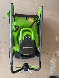Greenworks Ultra Power Pro Cordless Lawn Mower and trimmer