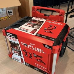 NEW Milwaukee M18 Fuel Brushless 4-Tool Combo Kit With Packout Rolling Tool Box 3697-24PO