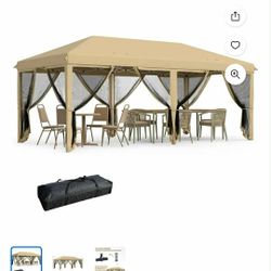 Outsunny 10' x 20' Pop Up Canopy Tent with Netting