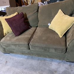 FREE-Sage Green Couch And Loveseat 