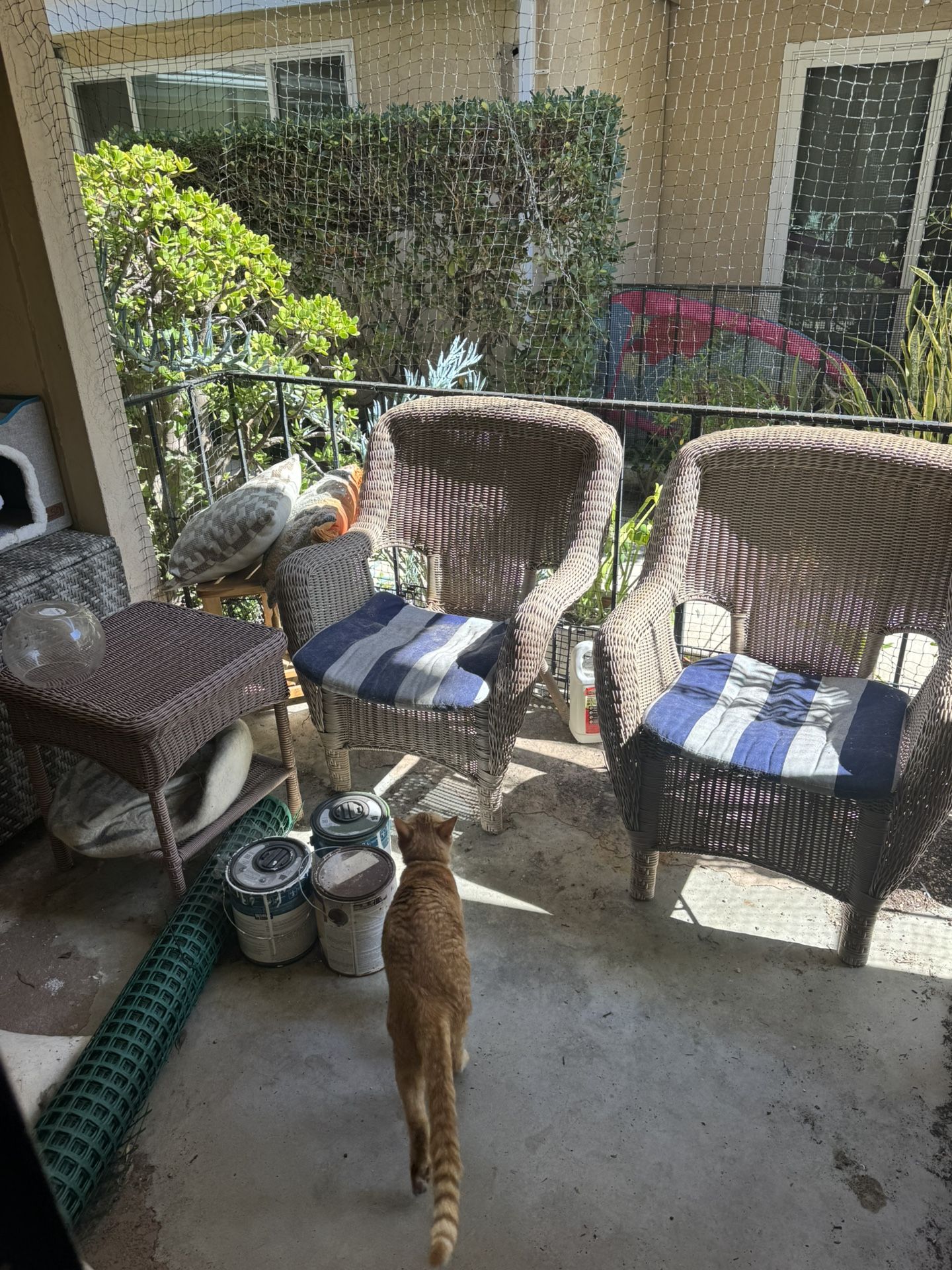 Outdoor Wicker Chairs And Table Set