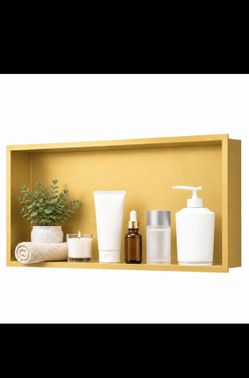 SaniteModar Stainless Steel Shower Niche Insert 24" x 12" Brushed Gold
