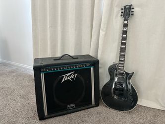 ESP guitar and amp