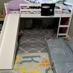 Lofted Twin Bed with Slide 