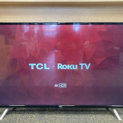 TCL 49” CLASS 4-SERIES 4K UHD HDR ROKU SMART TV