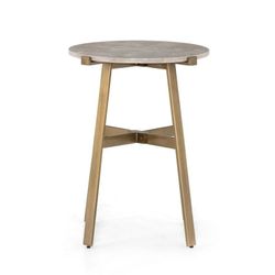 *NEW*DESIGNER ANTIQUE BRASS IRON & ROUND MARBLE TOP NIGHTSTANDS BEDSIDE SIDE ACCENT TABLE, MODERN FARMHOUSE CONTEMPORARY TRANSITIONAL CALIFORNIA CHIC