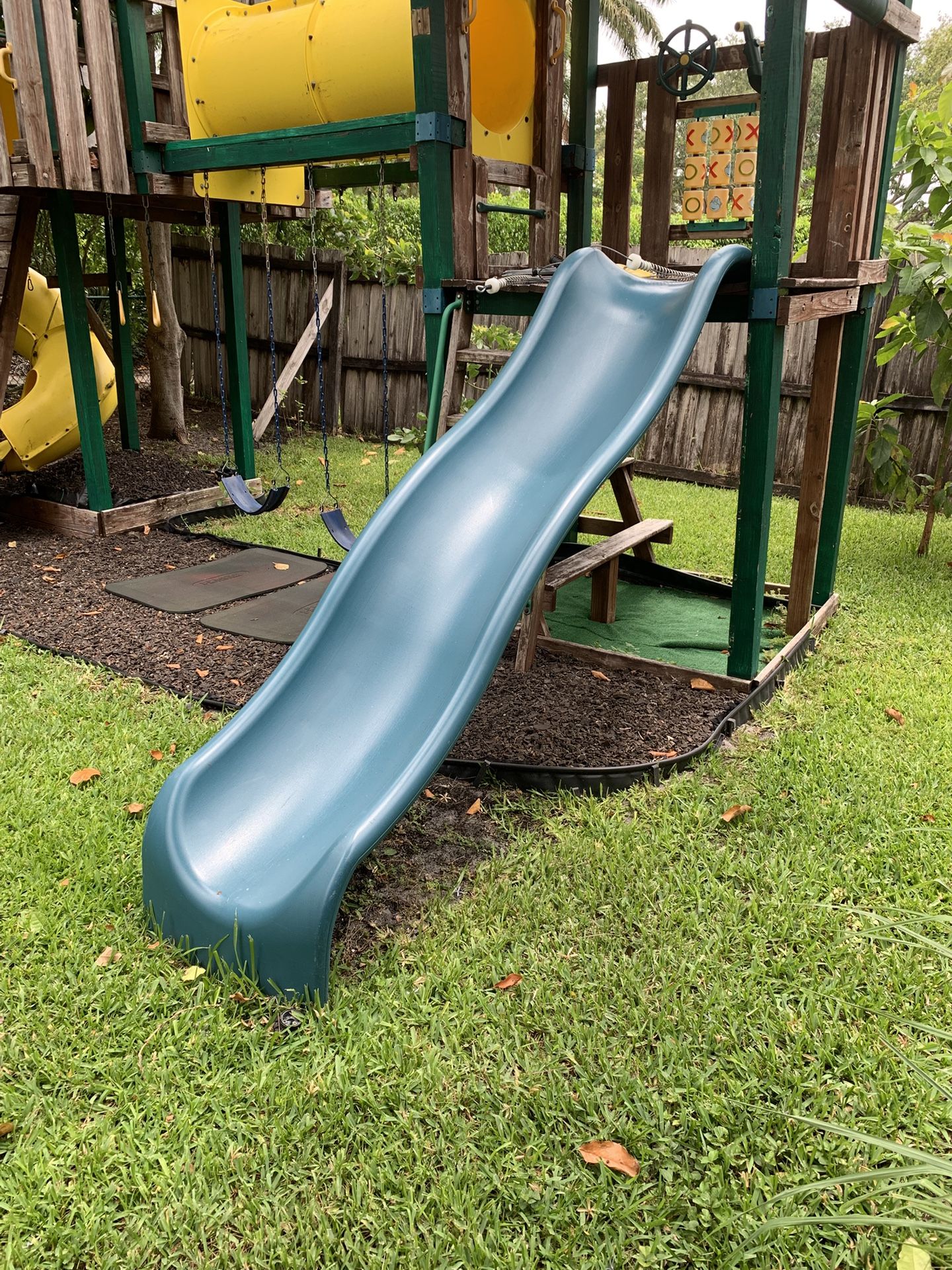 Green Slide For Playground