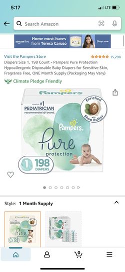 Pampers Pure Protection Unopened Box (198 Diapers)