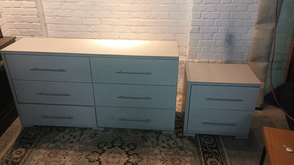 Little Boy Six Drawer Dresser And One Night Stand