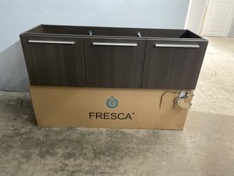 ‼️NEW Fresca Vista 60-in Gray Oak Floating Bathroom Vanity