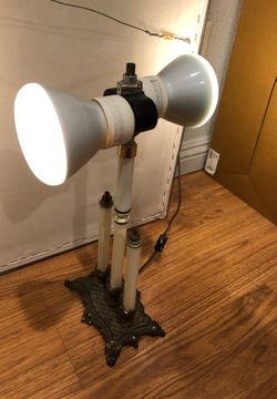 Vintage brass double sided lamp
