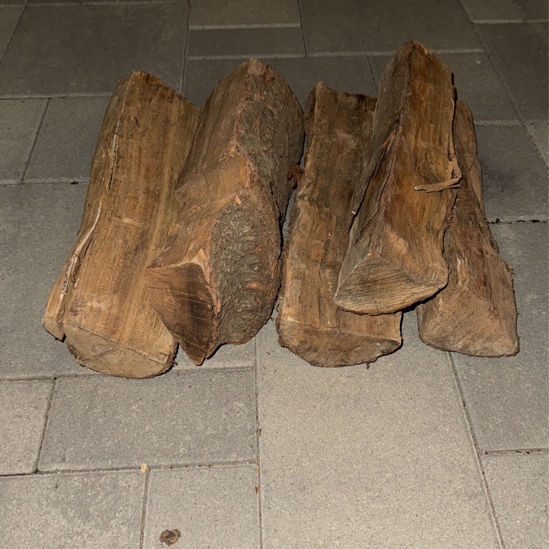 Split almond firewood