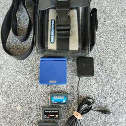 Nintendo Game Boy Advance SP Handheld Game Console AGS-001 Cobalt Blue