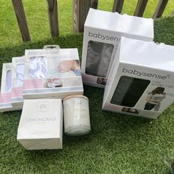Baby Carrier, Burp Cloth, candles 