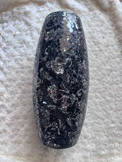 Black Mosaic Glass Decorative Vase