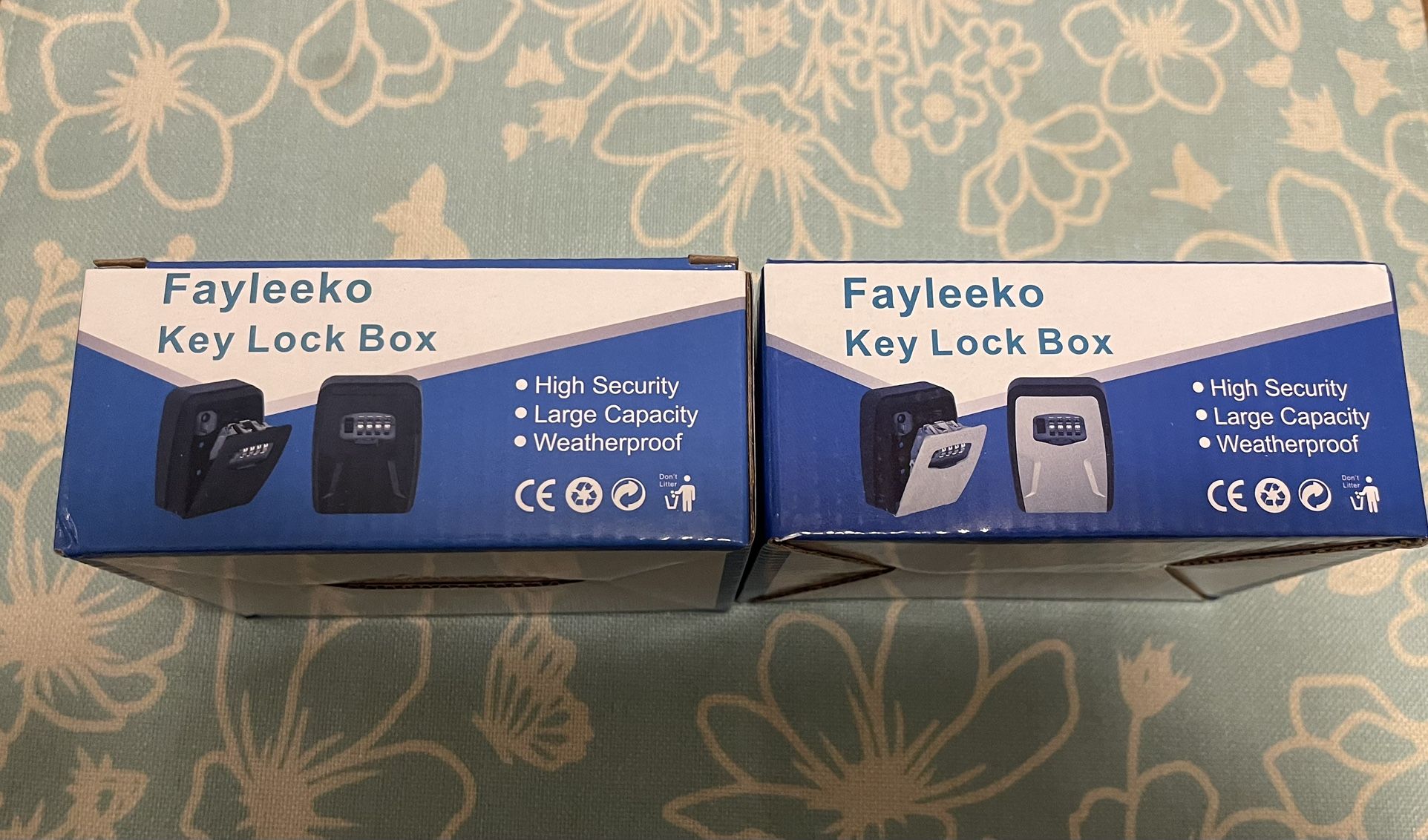 Pair Of Brand New Key Lock Boxes/ Metal Indoor/outdoor