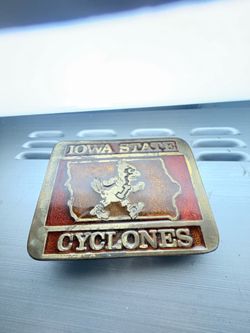 Vintage 1982 Iowa State Cyclones Belt Buckle - TAPCO Collectible (RARE)