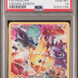 Crown Zenith Pikachu Secret PSA 10