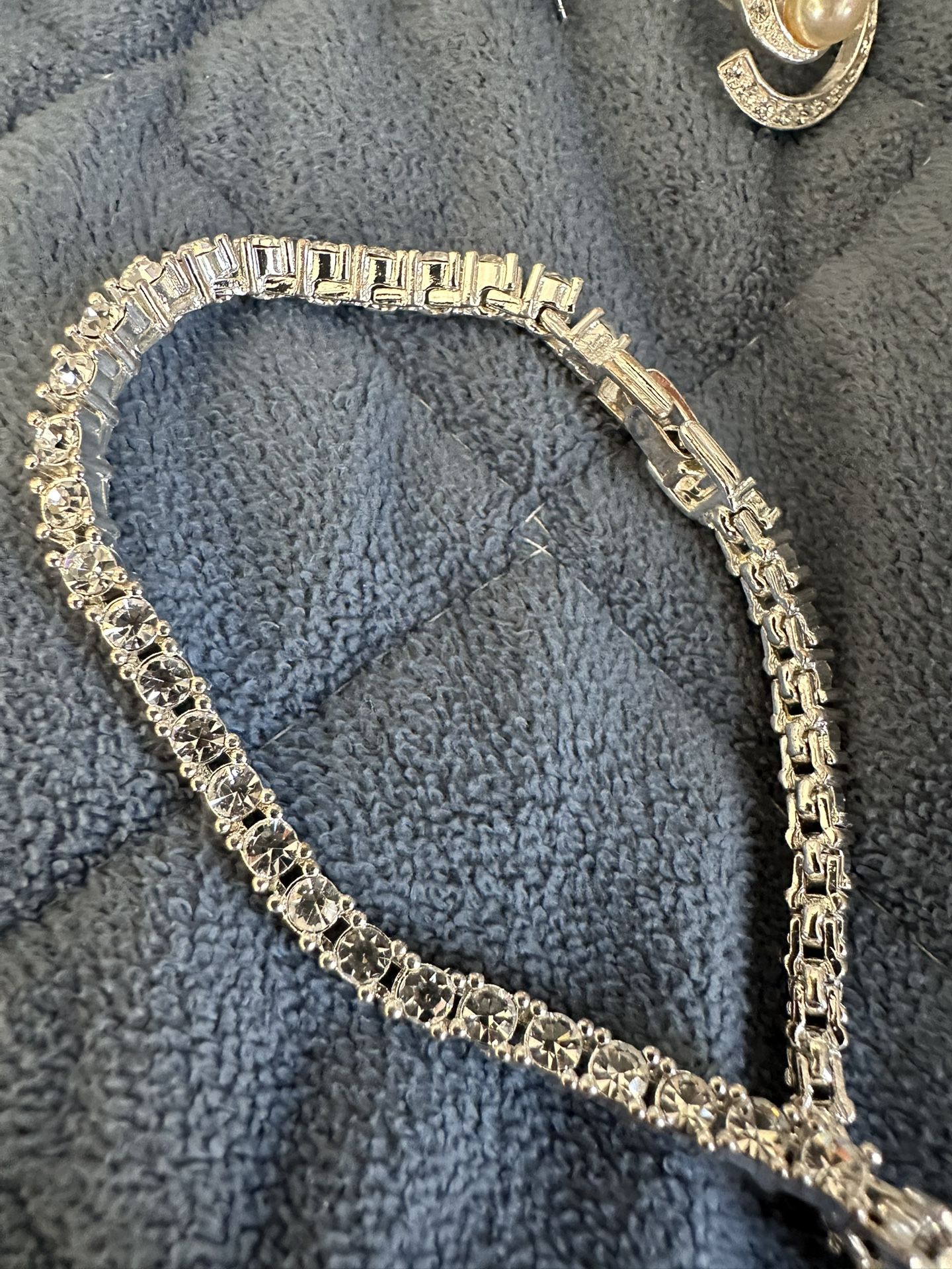 Beautiful Crystal Stone Silver Bracelet From Macys
