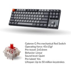 Keychron K8 [Bluetooth; Mac & PC - Tenkeyless] (RGB/ Aluminum Frame/ Red Switches)