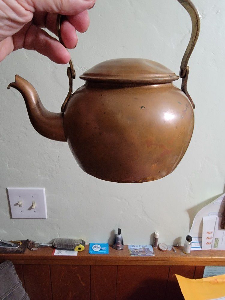 Vintage Copper Tea Kettle