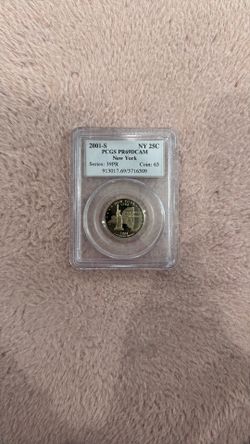 2001-S New York State Quarter PCGS Graded PR69 Dcam.