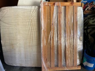 Living Spaces Full Size wood frame with foam mattress