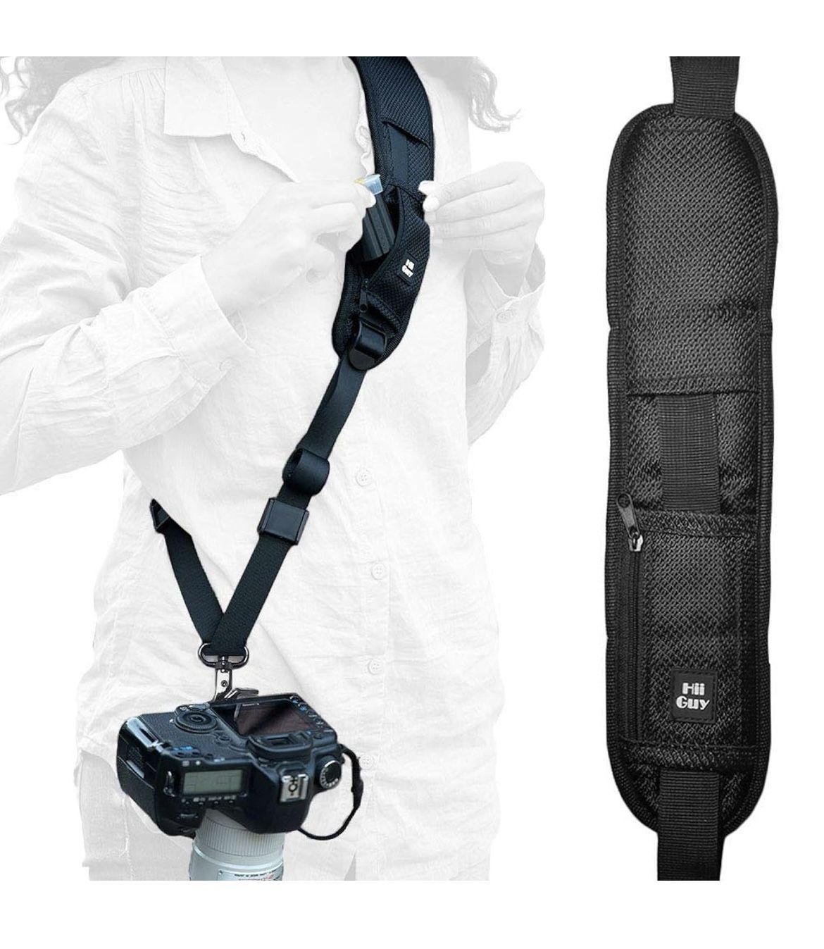 HiiGuy Camera Strap - Regular - Extra Long 32-44 Inch Camera Straps for Photographers - Heavy Duty Camera Shoulder Strap 🆕👍Retails $29.99