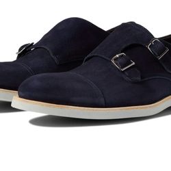 To Boot New York-Gino Navy Suede Double Monk Strap Size 11
