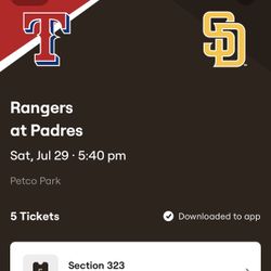 Padres Vs Rangers 7/29