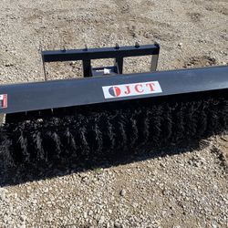 New JCT 72" Skid Steer Hydraulic Angle Rotary Broom Attachment Bobcat Sweepster 