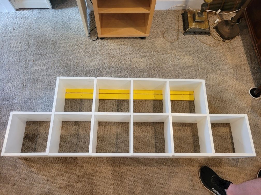 Large 6' Wall Mount Cube Storage Shelf