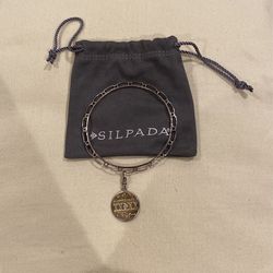Silpada Sterling Silver Charm Bracelet And Brass And Silver Charm