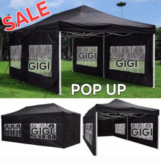 10'x20' Pop Up Canopy Outdoor Large Canopy Tent with Removable Sidewalls, Instant Canopy Camping Gazebo for Party BBQ Wedding Events.