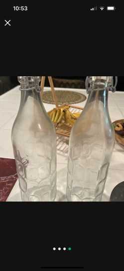 Glass jars with cork