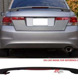 08-12 Honda Accord Sedan OE Factory Trunk Spoiler & LED Brake Matte Black