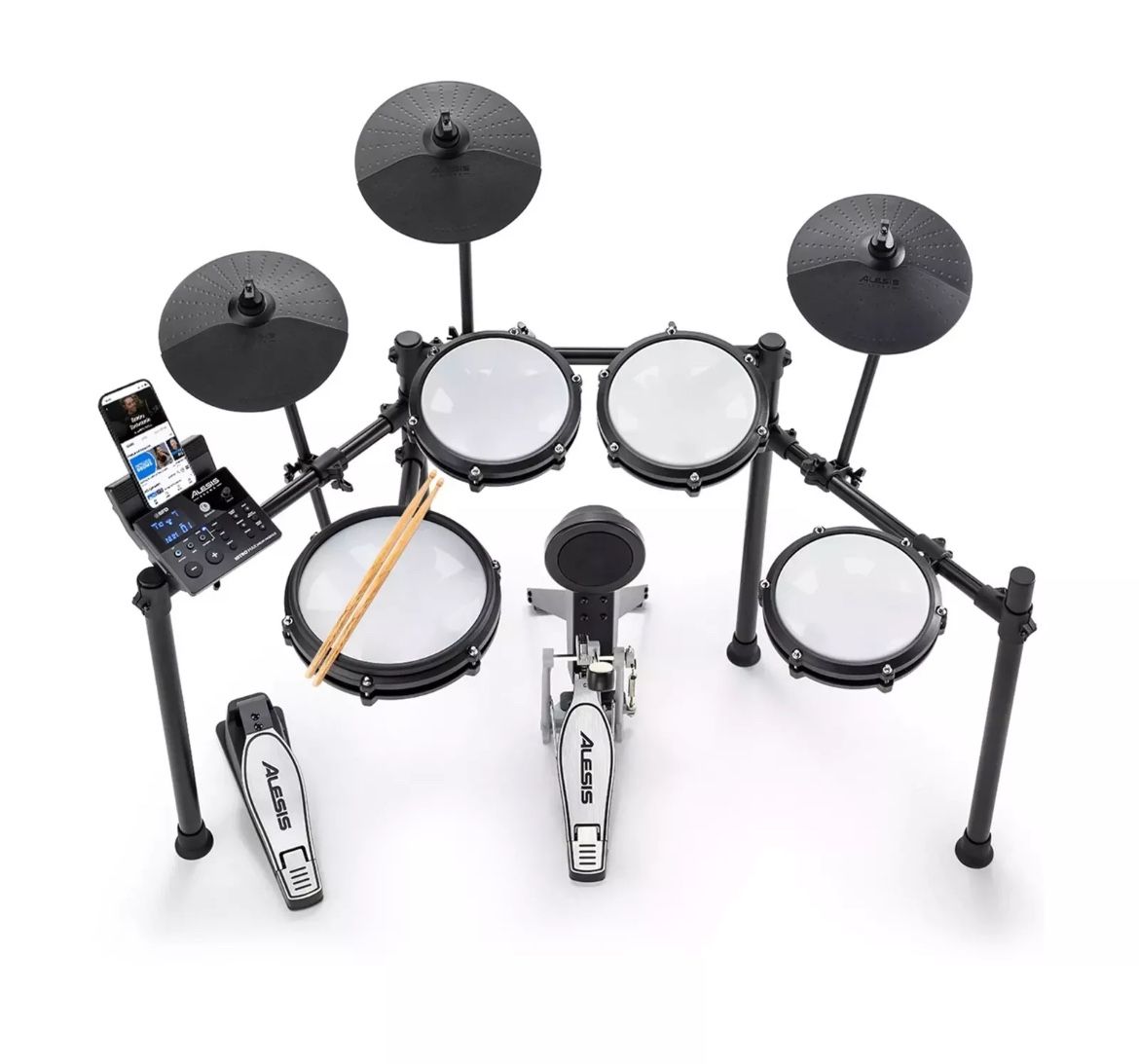 Alesis Nitro Max Kit Electric Drum Set with Quiet Mesh Pads - Used, Tested, Good