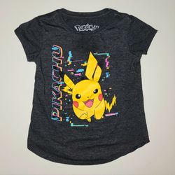 girls size Small official Pokémon Girls' Pikachu "Charged Up" T-shirt