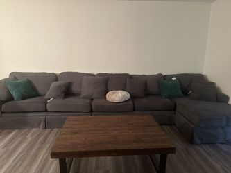 grey sofa with chaise