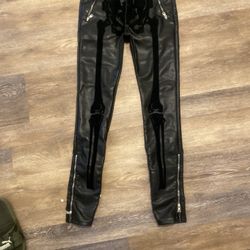 Guapi Leather Stacked Jeans 