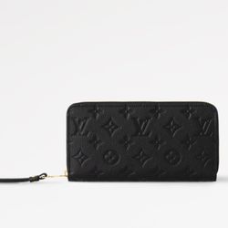 Black Louis Vuitton Zippy Wallet Empreinte