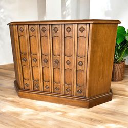 Drexel mid century modern dry bar cabinet console foyer table