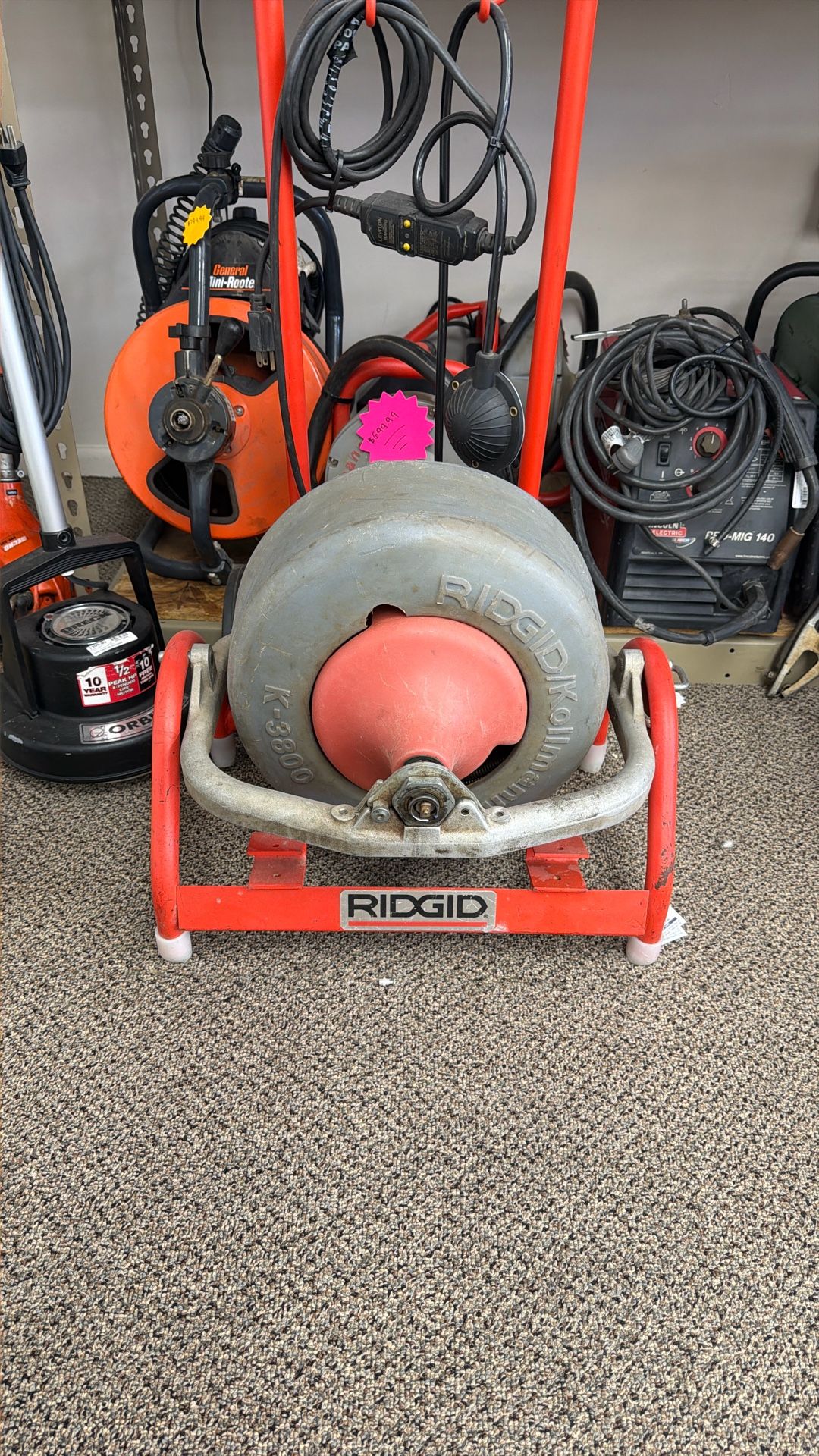 Ridgid Tools K 3800 Drum Machine Drain Cleaning Machine