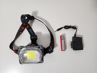 COB LED Headlamp Rechargeable Head Light Flashlight Torch Lamp Camping