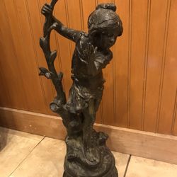 Antique Bronze Woman Staue