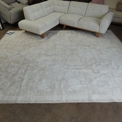 9’ X 12’ Vintage Washable Anti-Skid Non-Slip Area Rug – Beige
