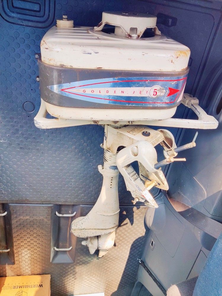 Outboard Motor Very rare Eska Golden Jet boat motor, air cooled