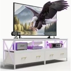 Moving Out Sale: LED TV STAND WITH Power OUTLET Attached