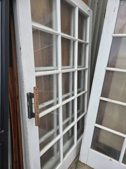 FREE Patio sliding doors only. Solid wood and glass