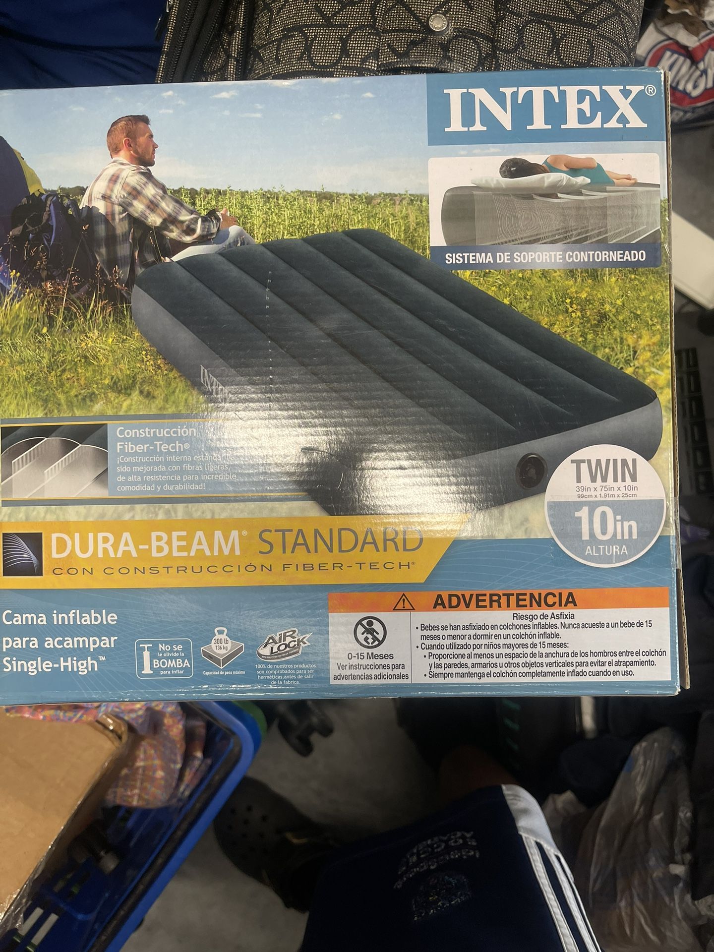 Intex Dura-Beam Standard Single-High Air Mattress
